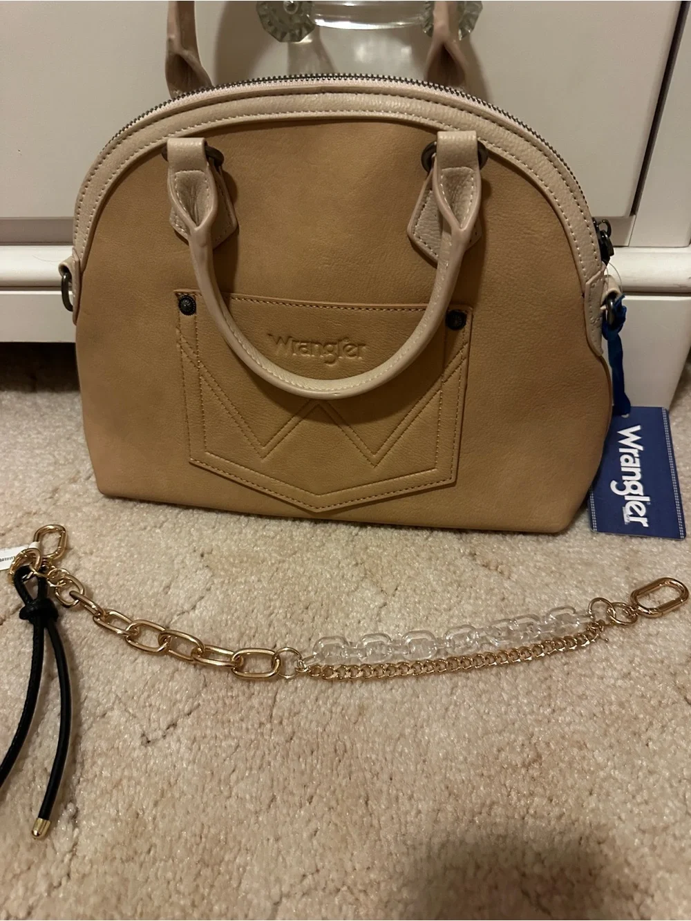Wrangler Neutral Beige Dome Satchel- NWT